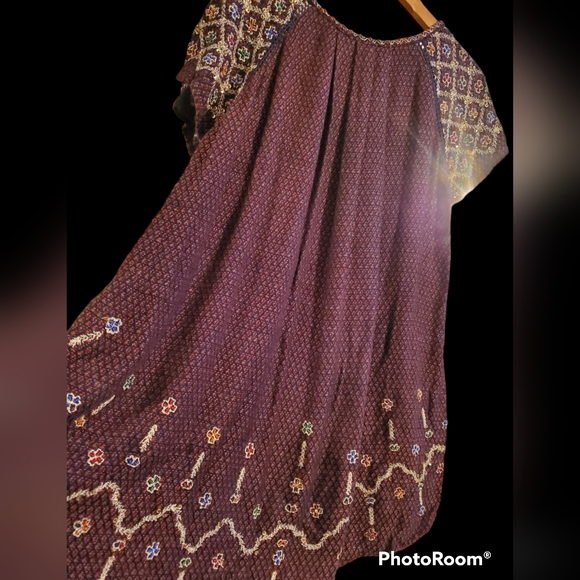 Free People in the Clouds Embroidered  Embellished Mini Dres/Tunic Size SP - Picture 4 of 10